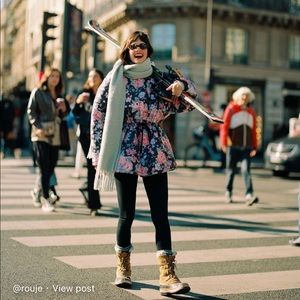 Rouje Floral Bomber Jacket - Pink and Black